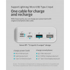 Мобильный аккумулятор Romoss Sense 8P+ 30000mAh QC3.0 18W 3A 2xUSB-A/USB-C белый (1539274)