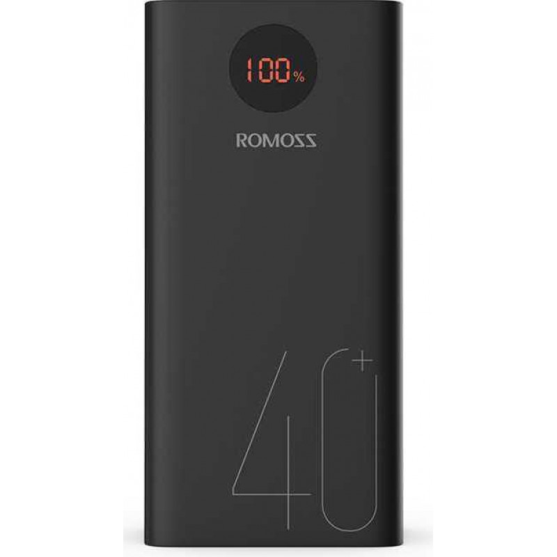 Мобильный аккумулятор Romoss PEA40 40000mAh QC3.0 18W 3A 2xUSB-A/USB-C черный Мобильный аккумулятор Romoss PEA40 40000mAh QC3.0 18W 3A 2xUSB-A/USB-C черный