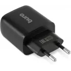 Сетевое зар./устр. Buro BUWG1 18W 3A (QC) USB-A универсальное черный (BUWG18P100BK)