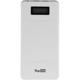 Мобильный аккумулятор TopON TOP-T72 18000mAh QC2.0 65W 2.1A 2xUSB-A/USB-C белый (101305)