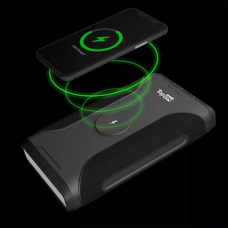 Мобильный аккумулятор TopON TOP-X73 72000mAh QC3.0/PD3.0/Qi 180W 5A USB-A/2xUSB-C беспров.зар. черный (103073)