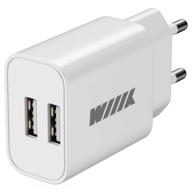 Сетевое зар./устр. Wiiix UNN-1-2-01 12W 2.4A 2xUSB универсальное белый
