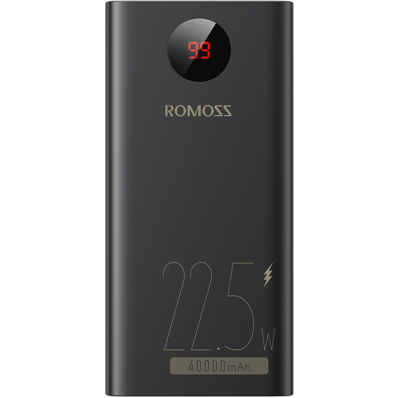 Мобильный аккумулятор Romoss PEA40PF 40000mAh QC3.0 22.5W 5A 2xUSB-A/USB-C черный (6973693499151) Мобильный аккумулятор Romoss PEA40PF 40000mAh QC3.0 22.5W 5A 2xUSB-A/USB-C черный (6973693499151)
