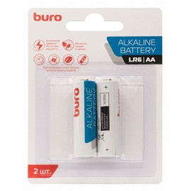 Батарея Buro Alkaline LR6 AA (2шт) блистер