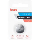 Батарея Buro Lithium CR2032 (1шт) блистер