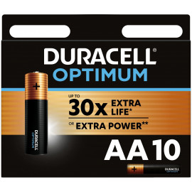 Батарея Duracell Alkaline LR6 Optimum AA (10шт) блистер