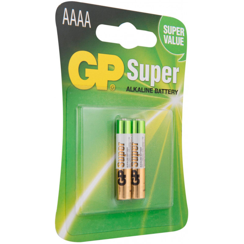 Батарея GP Super Alkaline GP 25A-2CR2 AAAA (2шт) блистер