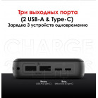 Мобильный аккумулятор Itel Star 200F 20000mAh QC3.0/PD3.0/PE2.0 22.5W 5A 2xUSB-A/USB-C черный