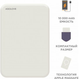 Мобильный аккумулятор Solove Mi W12 Pro 10000mAh QC3.0/PD3.0/PE2.0 20W 3A USB-C белый (W12 PRO WHITE RUS)
