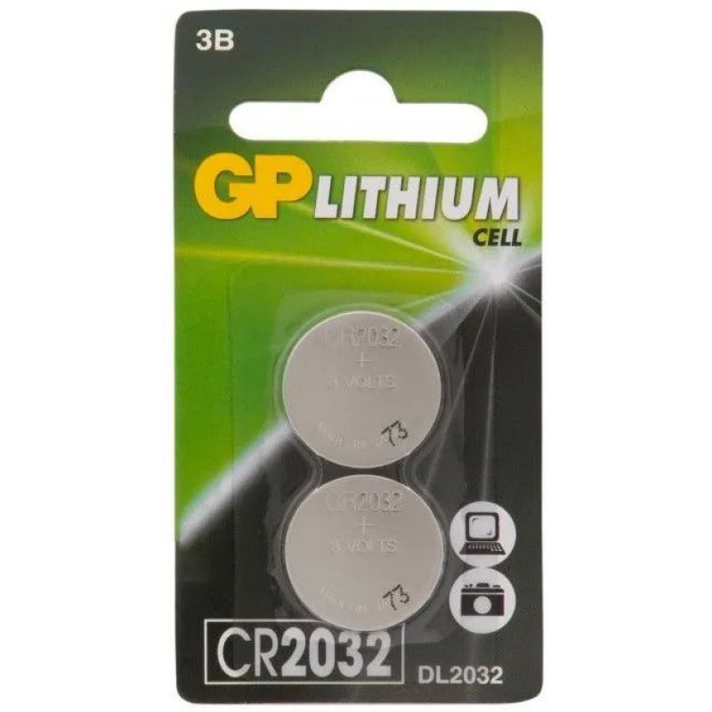 Батарея GP Lithium CR2032 (2шт) блистер