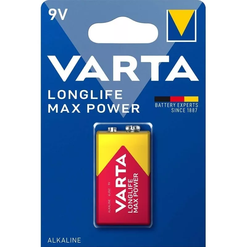 Батарея Varta LongLife Max Power 6LR61 (1шт) блистер