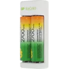 Зарядное устройство GP Rechargeable E211/270AAHCCS-2CR1 AA/AAA NiMH 2700mAh (2шт) блистер