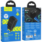 Сетевое зар./устр. Hoco N27 Black 20W 3A+2.22A+1.67A (PD+QC+AFC) USB-C универсальное черный