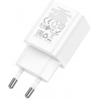 Сетевое зар./устр. Hoco N27 White 20W 3A+2.22A+1.67A (PD+QC+AFC) USB-C универсальное белый