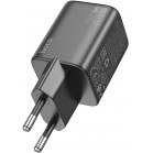 Сетевое зар./устр. Hoco N41 Almighty Black 20W 3A+2.22A+2A+1.67A+1.5A (PD+QC+AFC) USB/USB Type-C универсальное черный