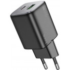 Сетевое зар./устр. Hoco N41 Almighty Black 20W 3A+2.22A+2A+1.67A+1.5A (PD+QC+AFC) USB/USB Type-C универсальное черный