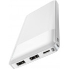 Мобильный аккумулятор Hoco J72 Easy travel 10000mAh 2A 2xUSB-A белый (J72 EASY TRAVEL WHITE)