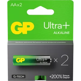 Батарея GP Ultra Plus Alkaline 15AUPA21-2CRSB2 AA (2шт) блистер