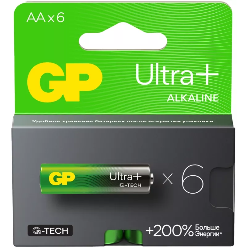Батарея GP Ultra Plus Alkaline 15AUPA21-2CRB6 AA (6шт) блистер