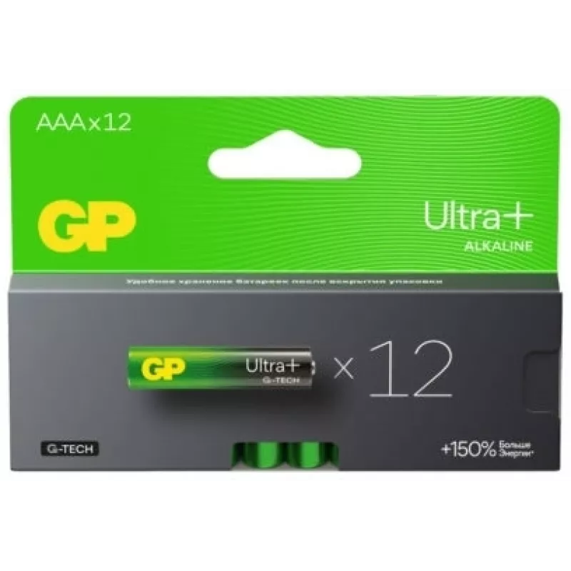 Батарея GP Ultra Plus Alkaline 24AUPA21-2CRB12 AAA (12шт) блистер