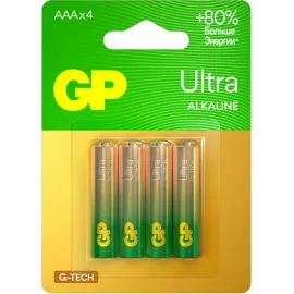 Батарея GP Ultra Alkaline 24AUA21-2CRSBC4 AAA (4шт) блистер