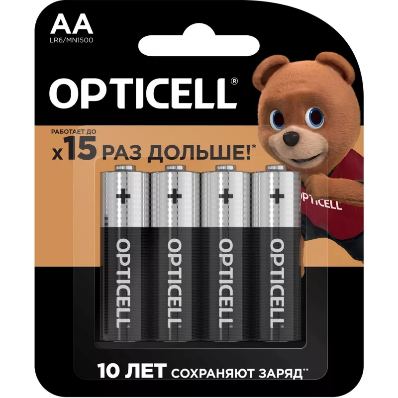 Батарея Opticell Basic LR6 AA (4шт) блистер