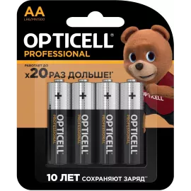 Батарея Opticell Professional LR6 AA (4шт) блистер