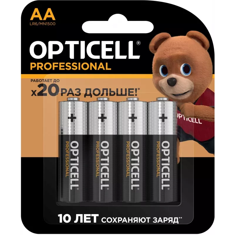 Батарея Opticell Professional LR6 AA (4шт) блистер