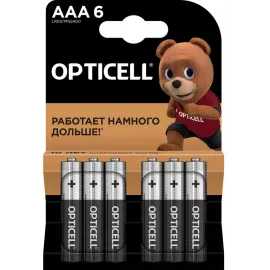 Батарея Opticell Basic LR03 AAA (6шт) блистер