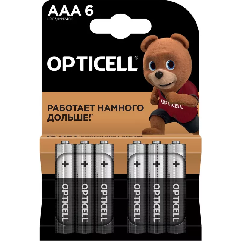 Батарея Opticell Basic LR03 AAA (6шт) блистер
