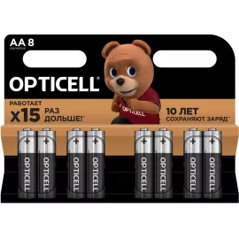 Батарея Opticell Basic LR6 AA (8шт) блистер