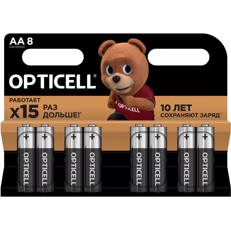Батарея Opticell Basic LR6 AA (8шт) блистер