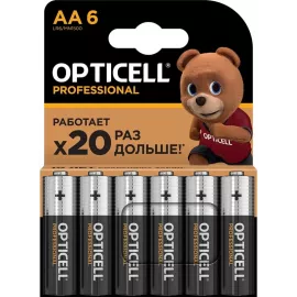 Батарея Opticell Professional LR6 AA (6шт) блистер