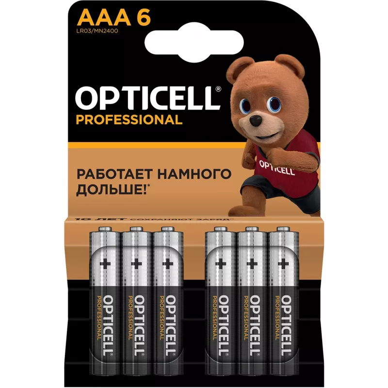 Батарея Opticell Professional LR03 AAA (6шт) блистер