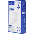 Сетевое зар./устр. Hoco N63 Gentle 30W 3A (PD+QC) USB Type-C универсальное белый