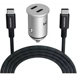 Автомобильное зар./устр. Magssory cch002 45W 3A+2.25A (PD+QC+AFC) USB Type-C универсальное темно-серый