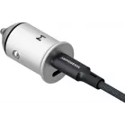 Автомобильное зар./устр. Magssory cch002 45W 3A+2.25A (PD+QC+AFC) USB Type-C универсальное темно-серый