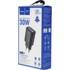 Сетевое зар./устр. Hoco Gentle PD30W+QC3.0 30W 3A (PD+QC) USB/USB Type-C универсальное черный (44358)