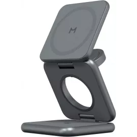 Беспроводное зар./устр. Magssory fold pro 23W 3A+2.22A (PD+QC+QI) USB Type-C для Apple темно-синий (WCH063M)