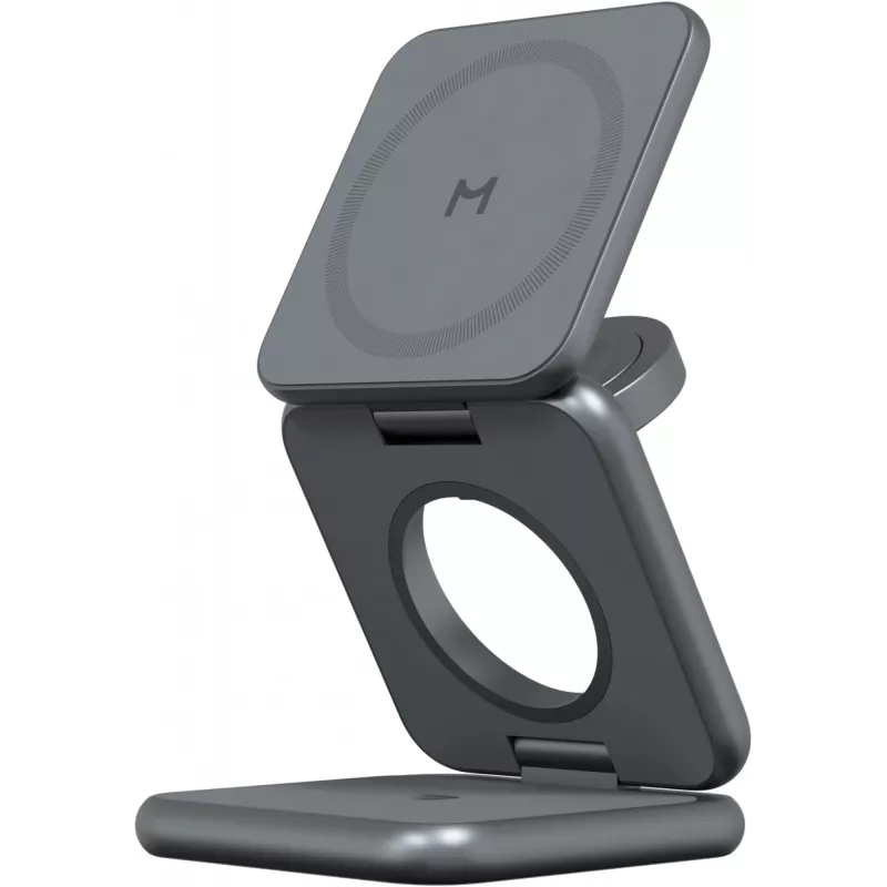 Беспроводное зар./устр. Magssory fold pro 23W 3A+2.22A (PD+QC+QI) USB Type-C для Apple темно-синий (WCH063M)