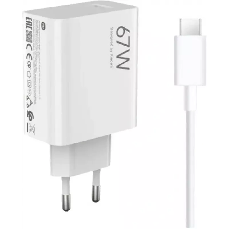 Сетевое зар./устр. Xiaomi BHR9465EU 67W 6A (PD) USB Type-C универсальное белый