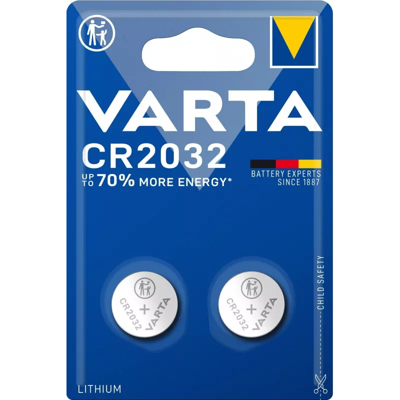 Батарея Varta Energy CR2032 BL2 Lithium 3V CR2032 (2шт) блистер