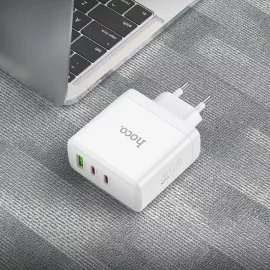 Сетевое зар./устр. Hoco N30 Glory 25W 3.25A+3A+1.5A (PD+QC) универсальное белый (84155)