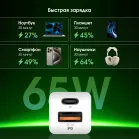 Сетевое зар./устр. Digma Pro DPW6C 65W 3.25A (PD+QC) USB-C/USB-A универсальное белый (DPW6С6GX11WH)