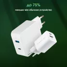 Сетевое зар./устр. Digma Pro DPW6C 65W 3.25A (PD+QC) USB-C/USB-A универсальное белый (DPW6С6GX11WH)