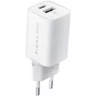 Сетевое зар./устр. Digma Pro DPW6C 65W 3.25A (PD+QC) USB-C/USB-A универсальное белый (DPW6С6GX11WH)