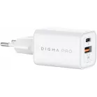Сетевое зар./устр. Digma Pro DPW6C 65W 3.25A (PD+QC) USB-C/USB-A универсальное белый (DPW6С6GX11WH)