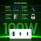 Сетевое зар./устр. Digma Pro DPW10C 100W 5A (PD+QC) 2хUSB-C/USB-A универсальное белый (DPW1С0G012WH)