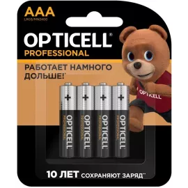 Батарея Opticell Professional LR03 AAA (4шт) блистер