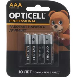 Батарея Opticell Professional LR03 AAA (4шт) блистер
